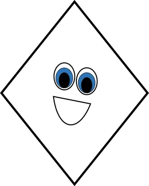 Happy Diamond Shape Cartoon PNG Image