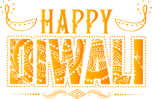 Happy Diwali Festive Greeting PNG image with transparent background