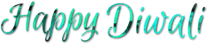 Happy Diwali Greeting Text PNG image with transparent background