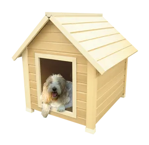 Happy Dogin Wooden House.png PNG Image