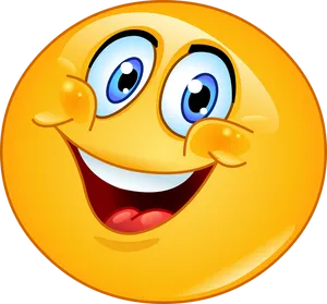 Happy Emoji Cartoon Graphic PNG Image