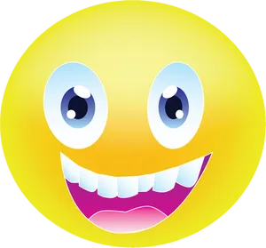 Happy Face Emoji Grinning.png PNG Image