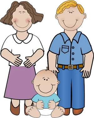 Happy Family Illustration.png PNG Image