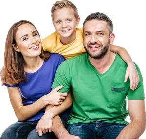 Happy Family Portrait Smiling PNG Image