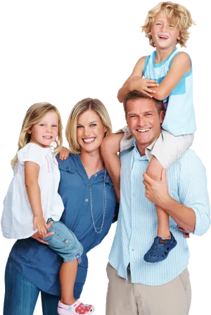 Happy Family Portrait Smiling PNG Image