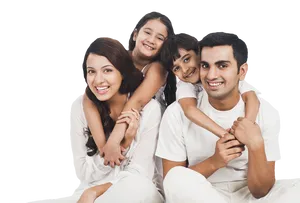 Happy Family Smiling Together PNG Image