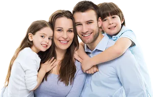 Happy Family Smiling Together.png PNG Image