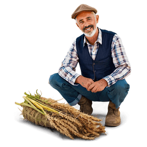 Happy Farmer Illustration PNG 05242024 PNG image with transparent background