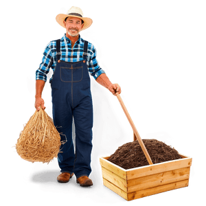 Happy Farmer Illustration PNG aff PNG image with transparent background