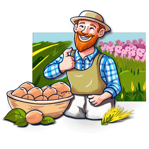 Happy Farmer Illustration PNG mqi78 PNG image with transparent background