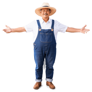 Happy Farmer Illustration PNG txr74 PNG image with transparent background
