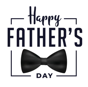 Happy Fathers Day Bow Tie Graphic PNG Image