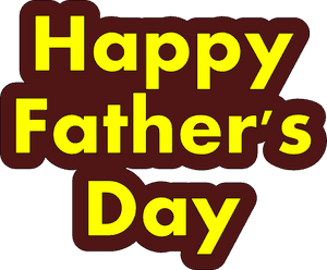 Happy Fathers Day Celebration PNG image with transparent background