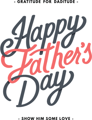 Happy Fathers Day Celebration Graphic PNG image with transparent background