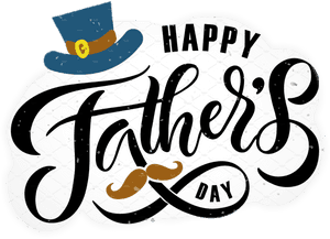 Happy Fathers Day Celebration Graphic PNG image with transparent background