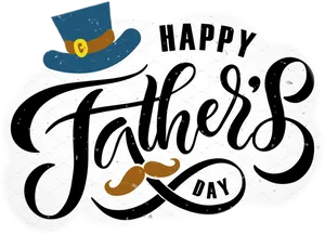 Happy Fathers Day Celebration Graphic PNG Image