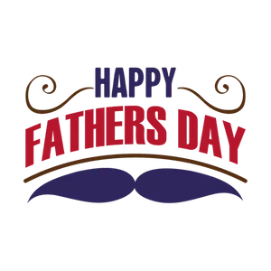 Happy Fathers Day Celebration Graphic PNG Image