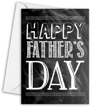 Happy Fathers Day Chalkboard Card PNG Image