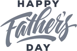 Happy Fathers Day Cursive Text PNG Image