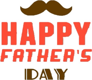 Happy Fathers Day Mustache Graphic PNG image with transparent background