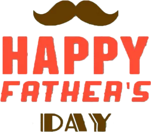 Happy Fathers Day Mustache Graphic PNG Image