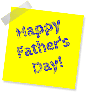 Happy Fathers Day Note PNG image with transparent background