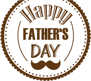 Happy Fathers Day Sealwith Mustache PNG image with transparent background