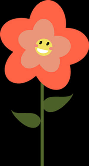 Happy Flower Cartoon PNG image with transparent background