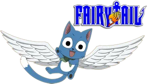 Happy Flying Fairy Tail Character PNG Image