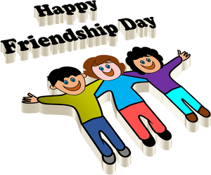 Happy Friendship Day Celebration PNG with transparent background