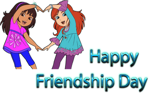 Happy Friendship Day Celebration PNG with transparent background