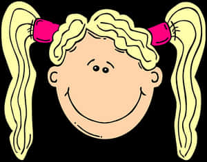 Happy Girl Cartoon Character PNG image with transparent background
