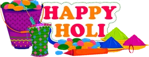 Happy Holi Festival Celebration PNG Image