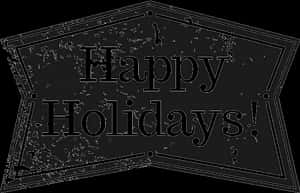 Happy Holidays Black Board Design PNG image with transparent background