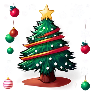 Happy Holidays Cartoon Tree Png Fwy PNG Image