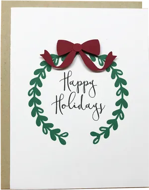 Happy Holidays Greeting Card PNG Image