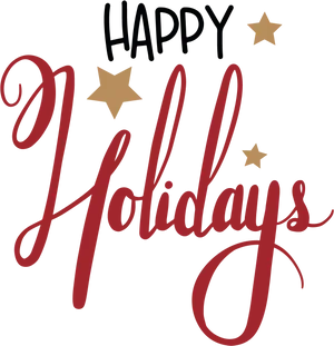 Happy Holidays Greeting Graphic PNG Image