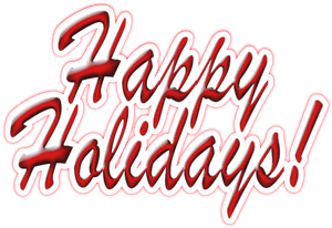 Happy Holidays Transparent Png - Happy Holidays Text Transparent PNG image with transparent background