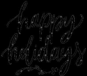 Happy Holidays Script Design PNG image with transparent background