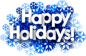Holidays Goviral Web Design - Happy Holidays Blue Transparent Background PNG image with transparent background