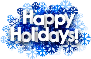 Happy Holidays Snowflake Greeting PNG Image