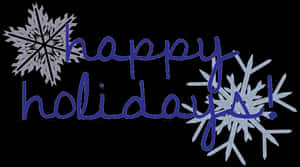 Happy Holidays Snowflake Greeting PNG image with transparent background