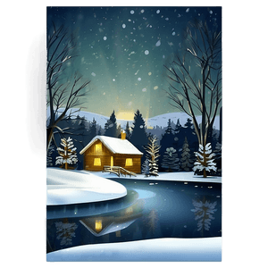 Happy Holidays Winter Scene PNG eea PNG image with transparent background