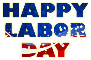 Happy Labor Day Celebration Graphic PNG Image