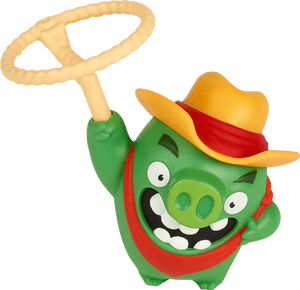 Lasso Pig Push Button On Back To Make Lasso Spin Round - Angry Birds Mcdonalds Toys, HD Png Download PNG