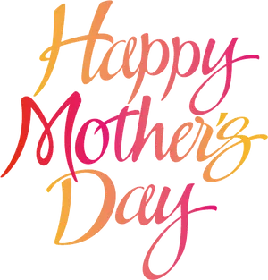 Happy Mothers Day Calligraphy PNG Image