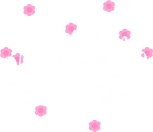 Happy Mothers Day Calligraphy Floral Design PNG Image