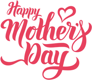 Happy Mothers Day Cursive Text PNG Image