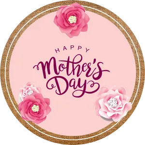 Happy Mothers Day Floral Greeting PNG Image