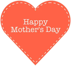 Happy Mothers Day Heart Graphic PNG Image